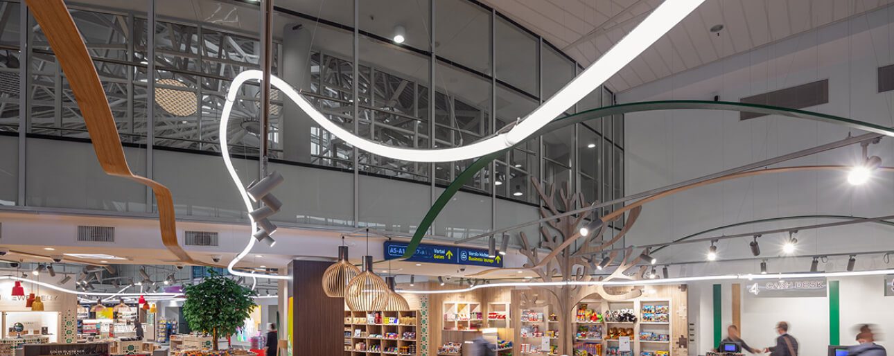 Realizacje wielopoziomowego oświetlenia wraz z projektem dla lubelskiej galerii handlowej Vivo.